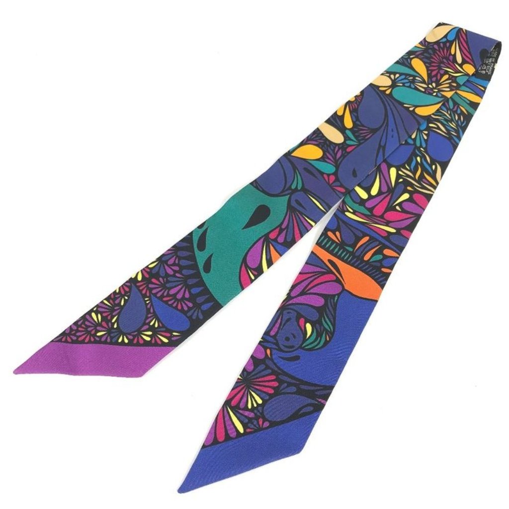 Hermes Scarf Twilly Silk Multicolor